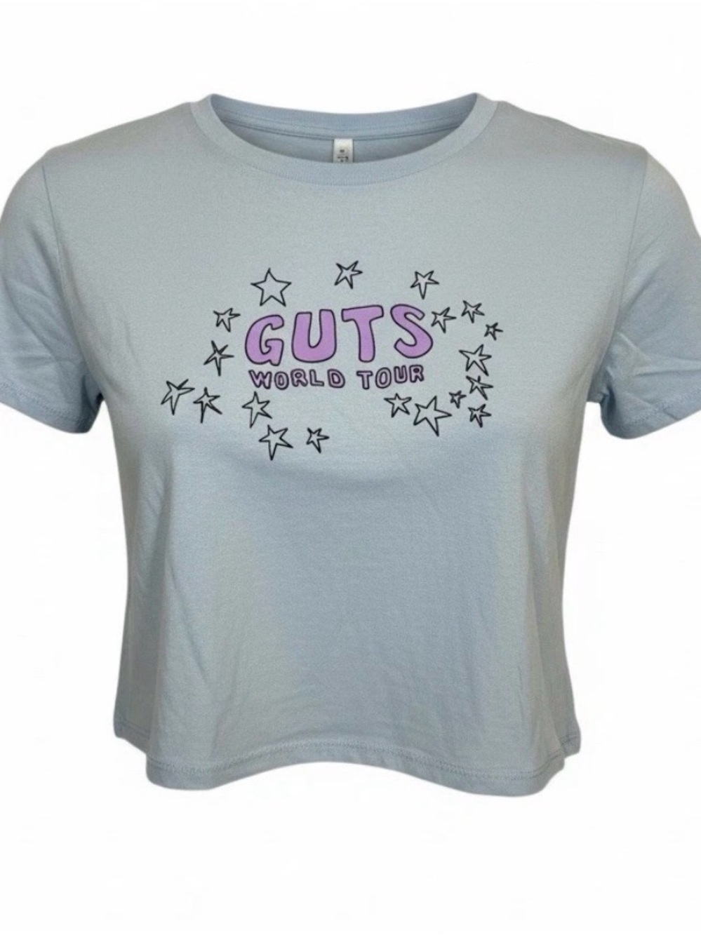 Olivia Rodrigo GUTS blue Graphic Crop Tee